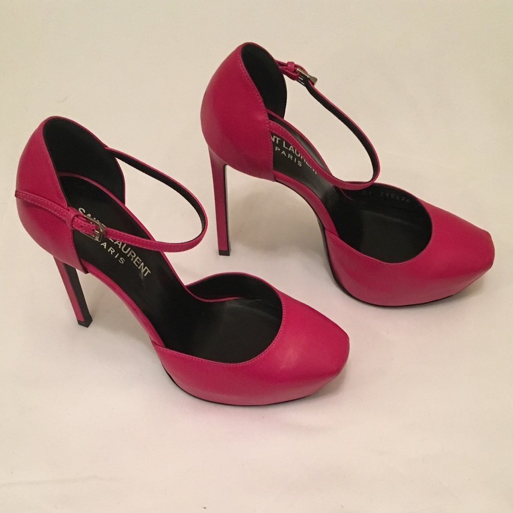 Saint Laurent hot pink heels